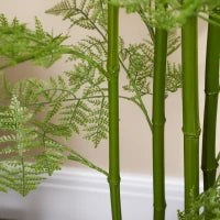 Outsunny Pianta Artificiale in Vaso da 155cm, Pianta Finta in Plastica per Interni ed Esterni, Verde