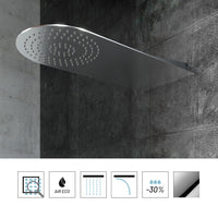 Soffione doccia a parete acciaio inox punta tonda