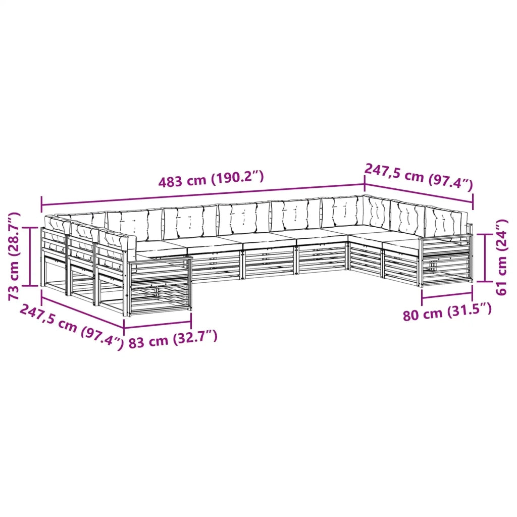 Set divani 10 pz 3391248