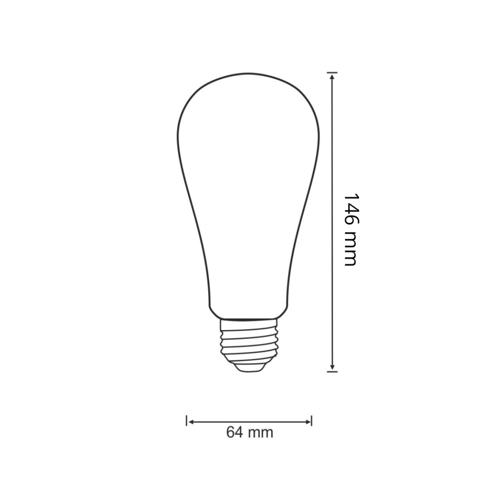 Lampadina LED Filamento ST64 E27 7,5W 4000K 1055lm Polux