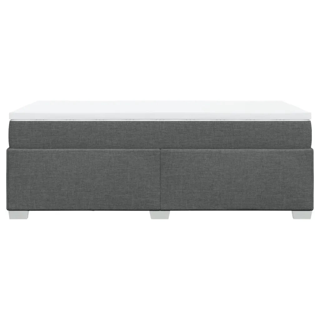 Giroletto a Molle con Materasso Grigio Scuro 90x190 cm Tessuto