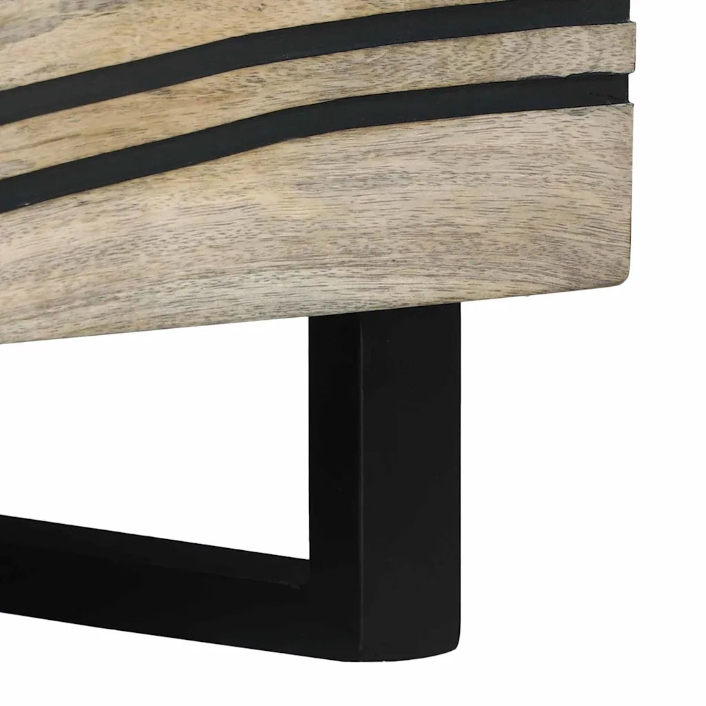 vidaXL Tavolino da salotto with Drawer Bianco, Nero 80 x 54 x 40 cm