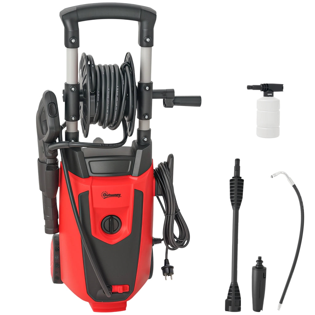 Idropulitrice Alta Pressione 1800W ¨C Xylo ¨C Angolo Regolabile con Stop Automatico 30x27,5x76cm Rosso Nero