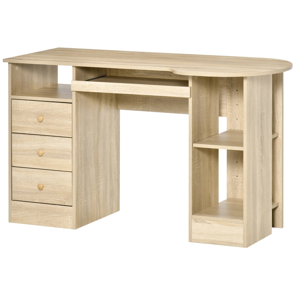 Scrivania da Ufficio con Scaffali e Cassetti in Legno ¨C Minimal ¨C 125x60x74cm