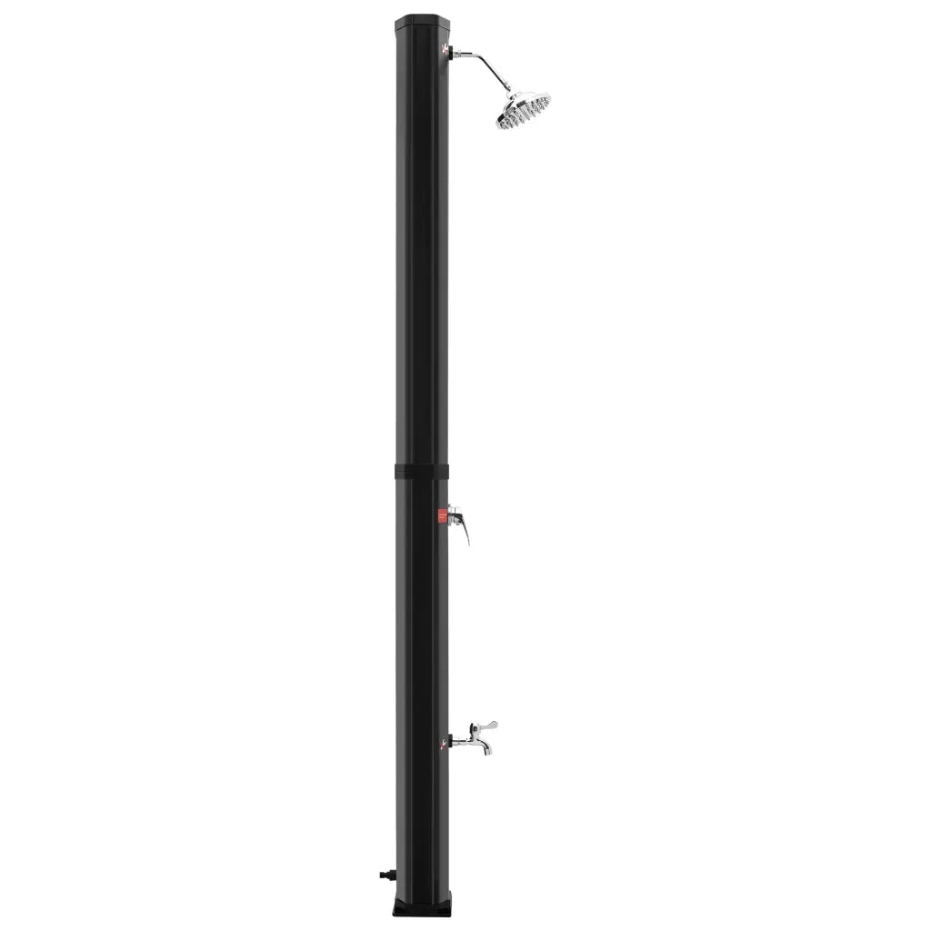 Doccia Solare da Giardino con Soffione e Rubinetto 35 L Nero cod mxl 44226