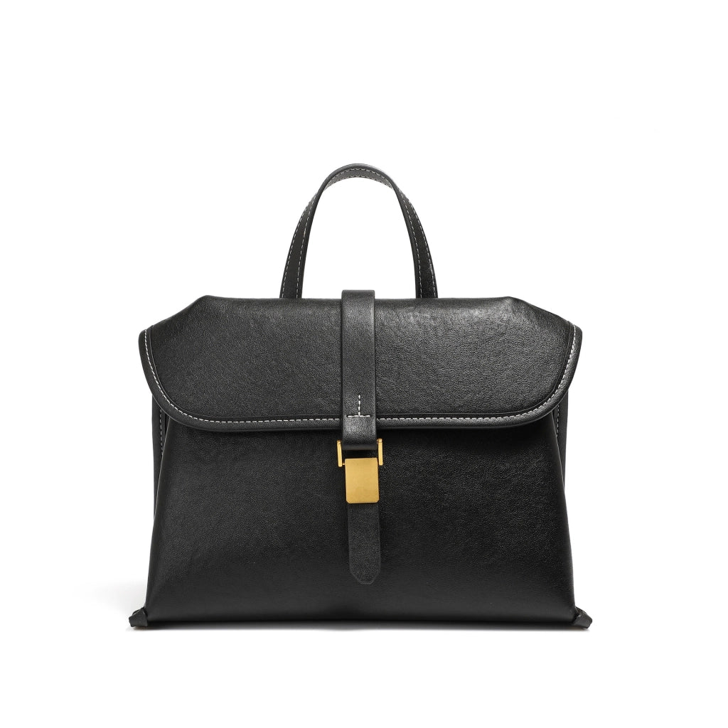 Borsa e borsetta da donna in vera pelle nera