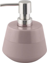 Dispensatore di sapone in ceramica a terra di Siena Ø 10 cm - Accessorio da bagno elegante