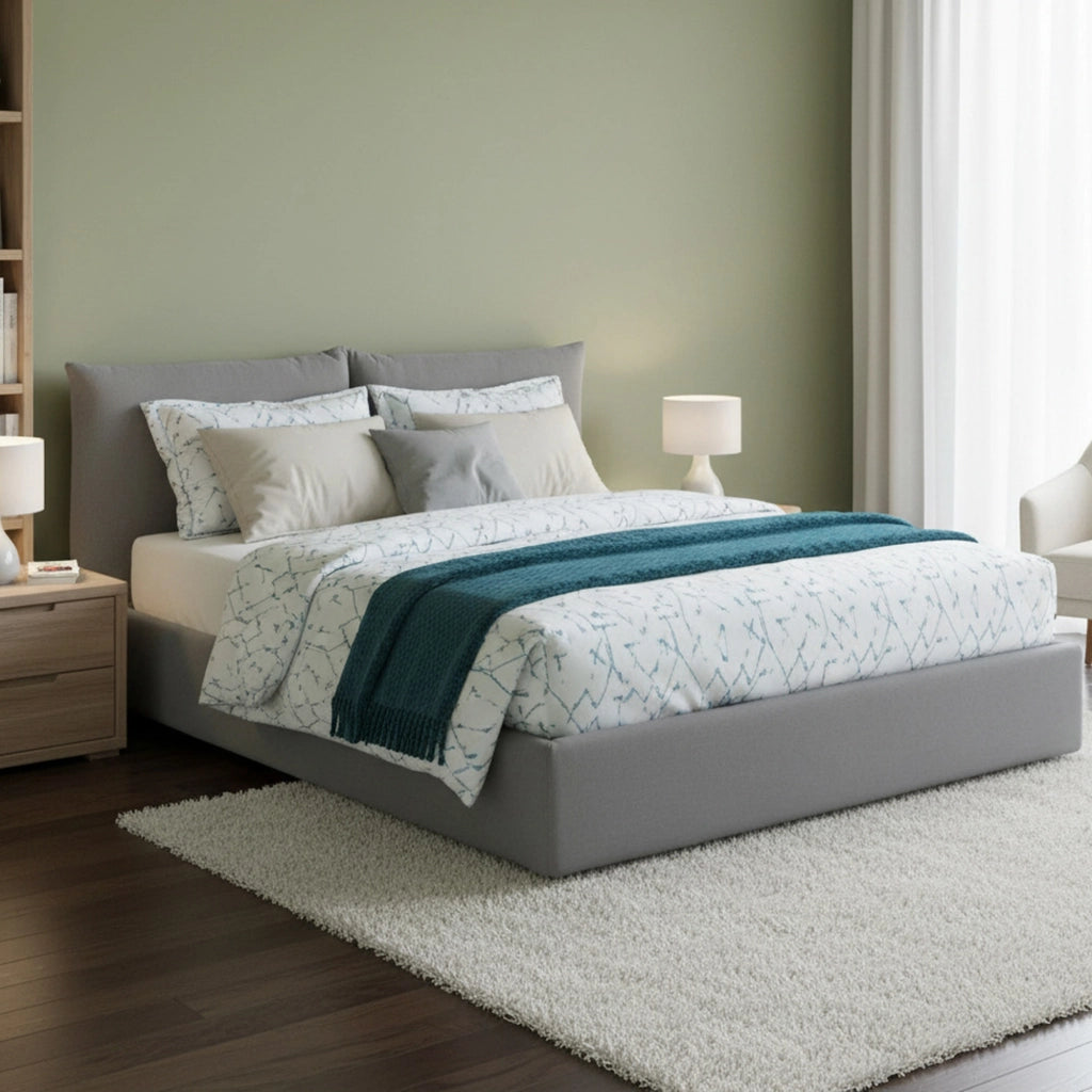 Letto Matrimoniale Aghineo, Letto Matrimoniale Sfoderabile Made in Italy, Grigio