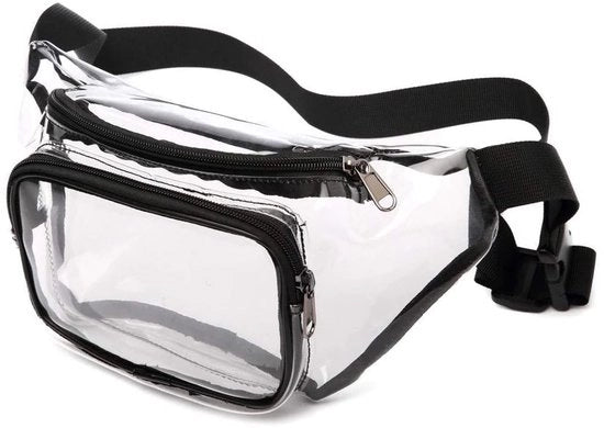 Sacchetto impermeabile per la testa - trasparente - con cinturino - borsa da portare con sé - attività all'aperto - dimensioni 28 x 16,5 x 15 cm - tasca per la testa