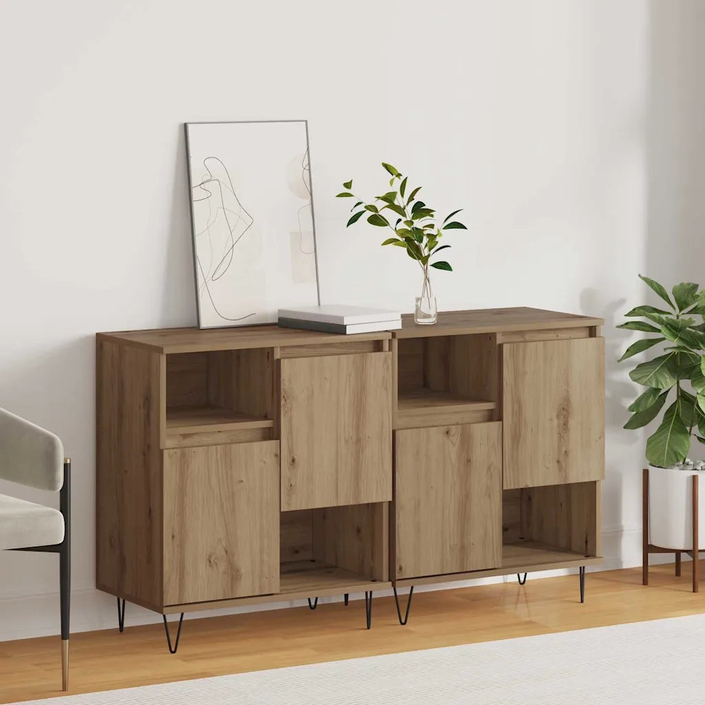Credenza 2 pcs Rovere artigianale 60 x 35 x 70 cm