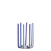 Zafferano Set 6 Tumbler Tirache in vetro colorato blu, design artigianale soffiato a bocca, elegante lavorazione manuale per tavola sofisticata
