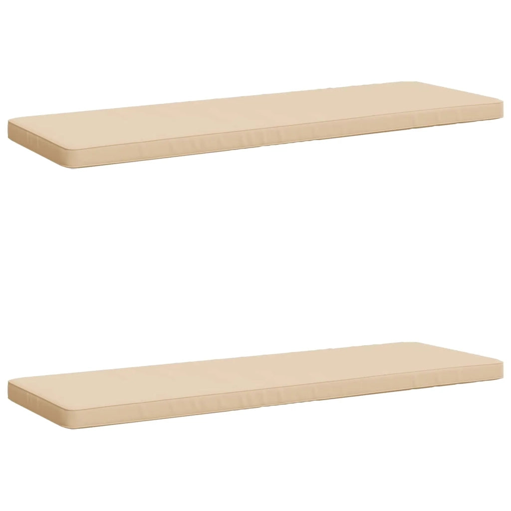 Cuscini per Panchina a 2 Pezzi VUGHT 2 pz 100% Poliestere Crema 952061