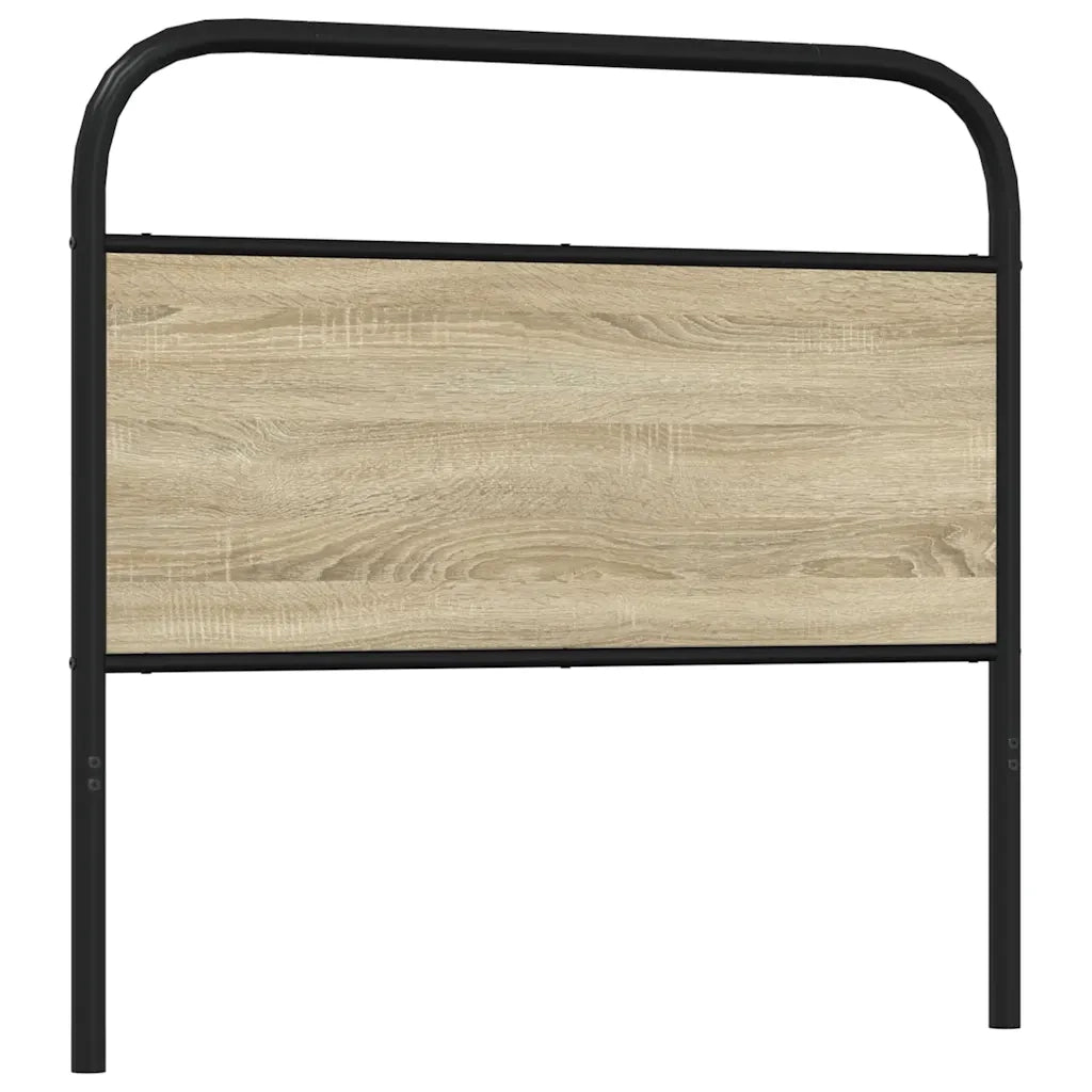 vidaXL Testiera Rovere Sonoma 107 cm in Acciaio e Legno Multistrato