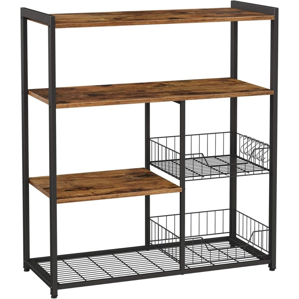Scaffale da cucina industriale KKS96X in legno e acciaio