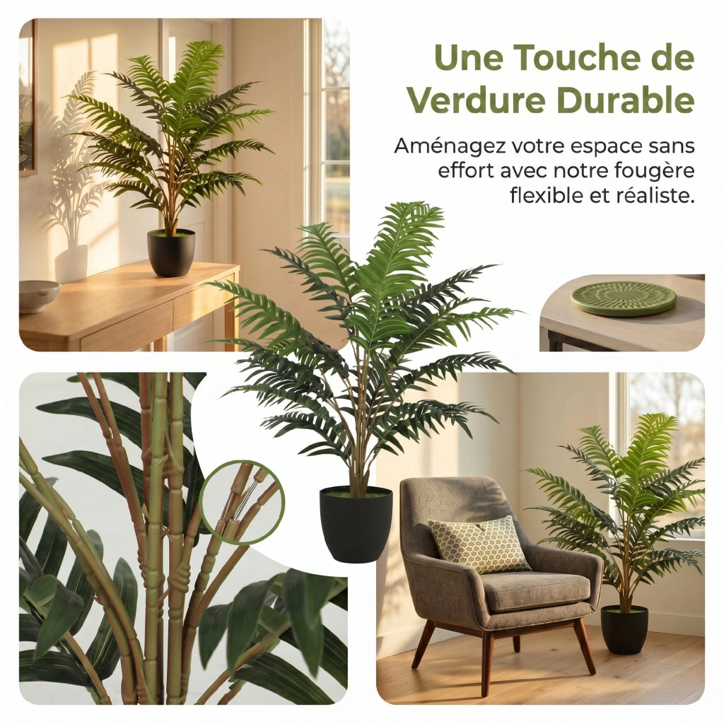 Albero artificiale felce in vaso ¨C zephmum ¨C 90 cm verde