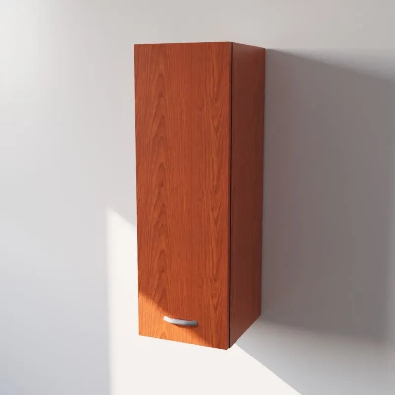 Pensile Cucina in Legno Nobilitato Ciliegio Mobile Alto con 1 Anta, Pensile Componibile Moderno Made in Italy (H90XL30XP33cm)