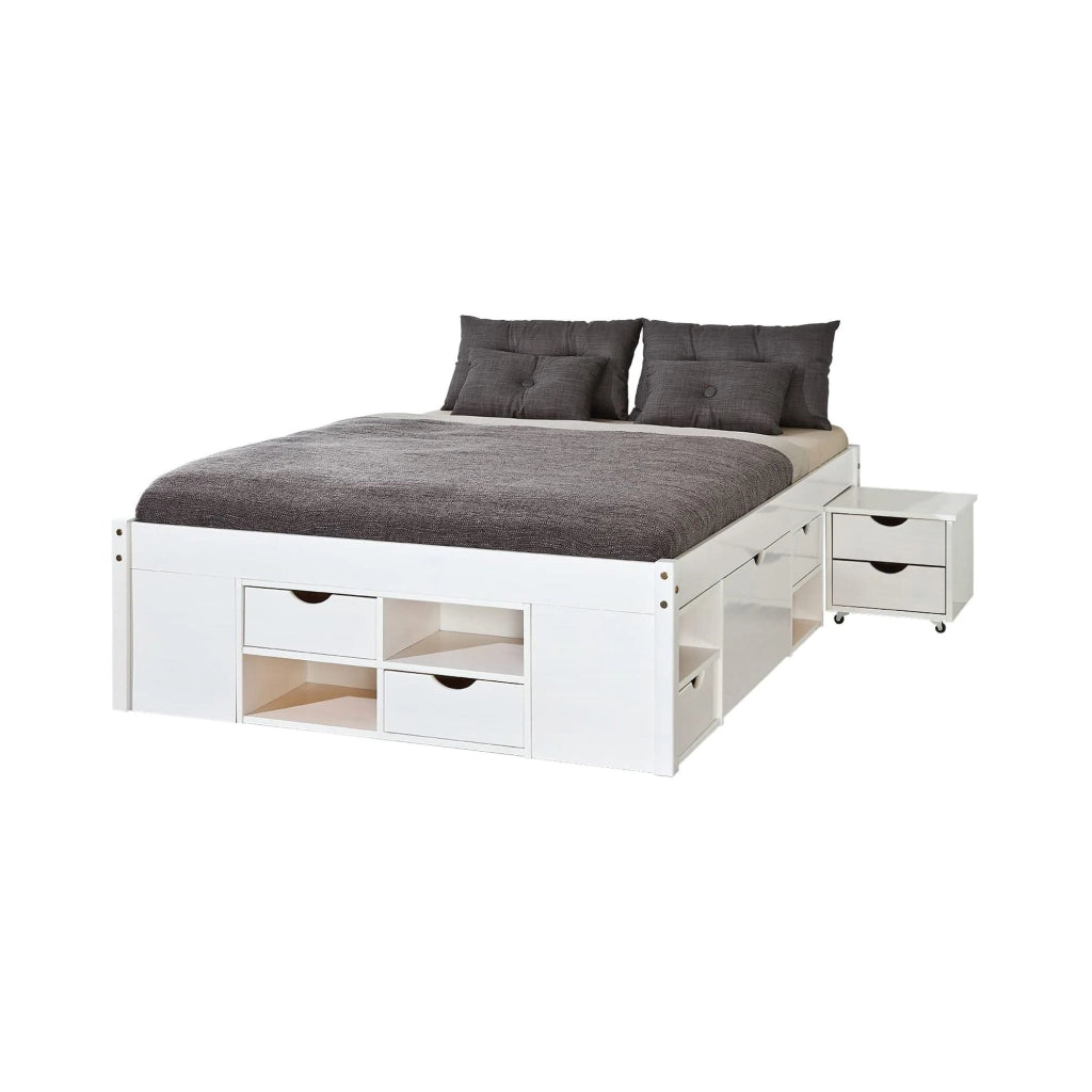 Letto Matrimoniale Ravanusa, Letto Matrimoniale Contenitore, Bianco