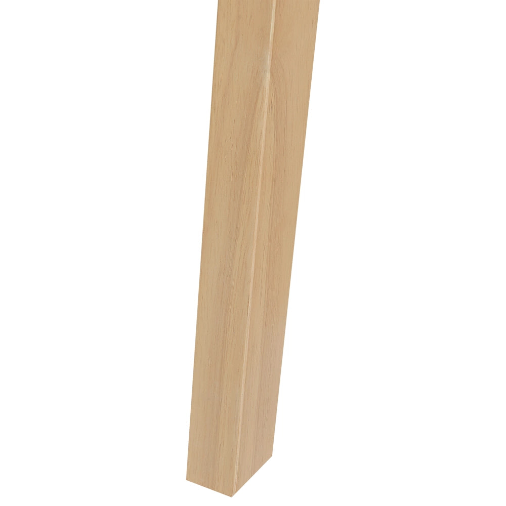 Set di 2 sedie da pranzo retrò imbottite legno chiaro e beige gambe in legno di caucciù stile retrò tradizionale