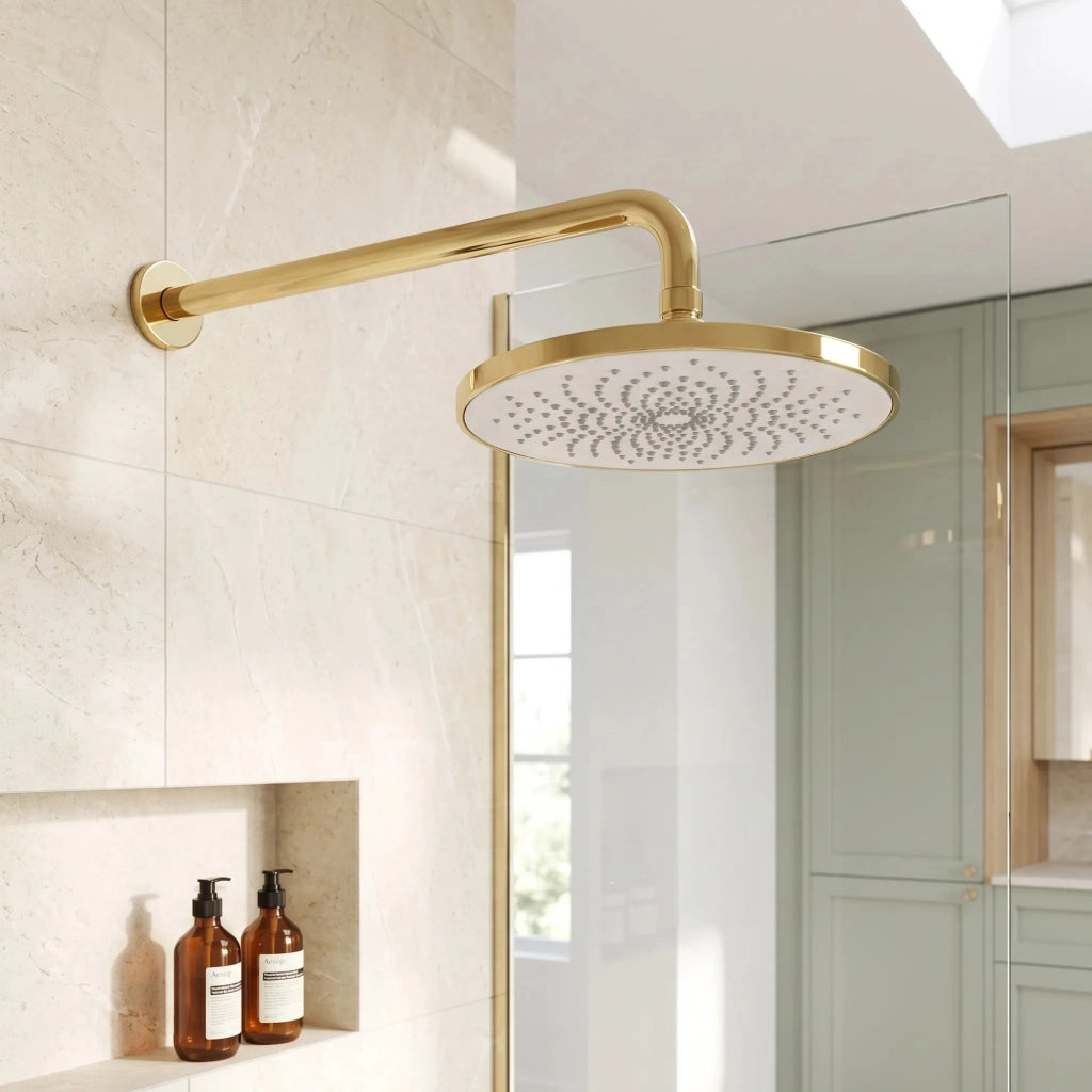 Soffione Doccia Rotondo Rea Js-021 Gold Brush