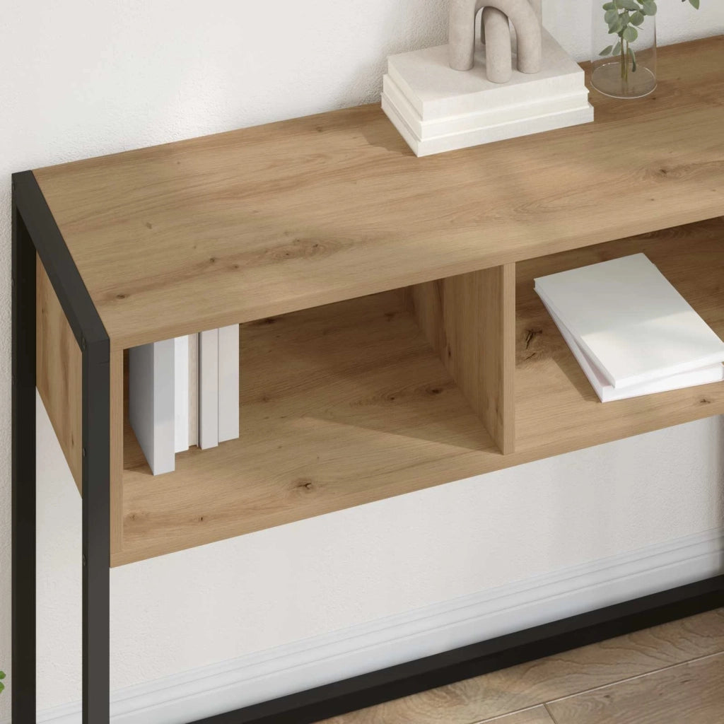 Tavolino | Tavolo laterale Rovere Artigianale 100 x 36 x 75 cm Legno multistrato