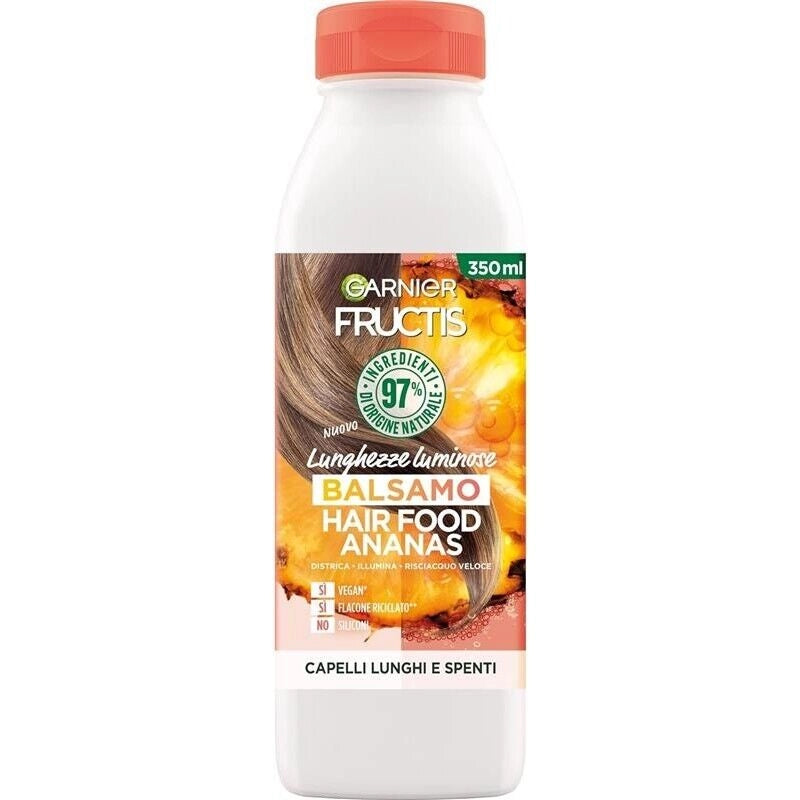 GARNIER FRUCTIS BALSAMO HAIR FOOD ANANAS PER CAPELLI LUNGHI E SPENTI 350 ML CON ANANAS