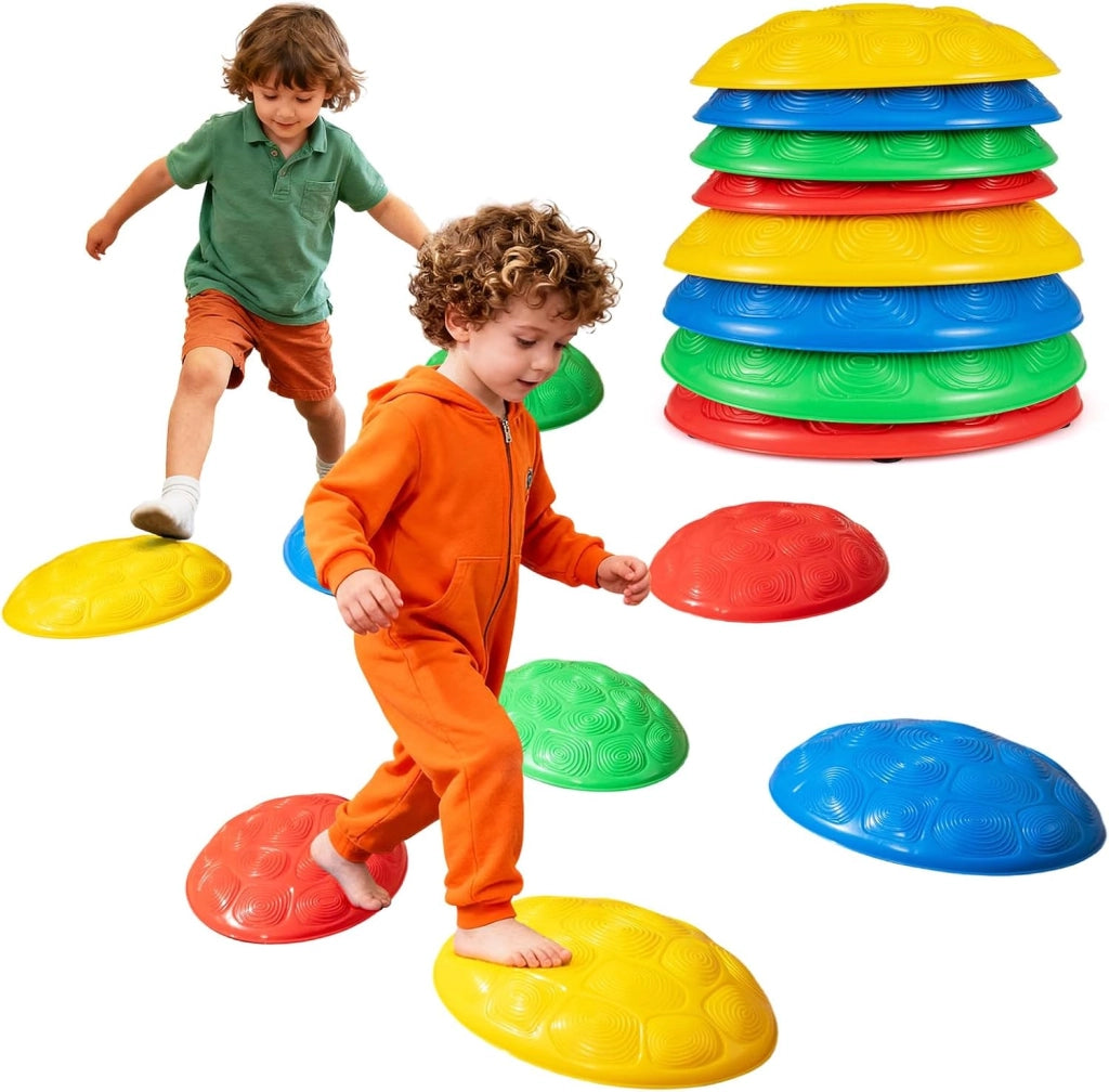 Pietre di Bilanciamento per Bambini, Pietre Equilibrio per Sviluppare Coordinazione, Attrezzatura da Gioco per Interni ed Esterni per Bambini da 3+ Anni