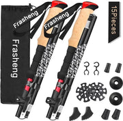 Trekkingstok Alu con Manubrio in Coccio - Asta Riscaldabile per Nordic Walking - 135 cm