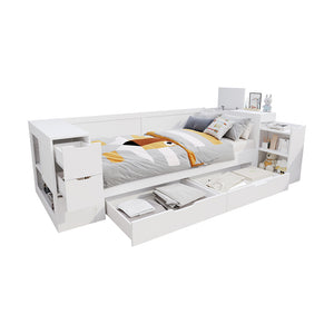 Letto bambini - Xylo - 90x200 cm contenitore bianco