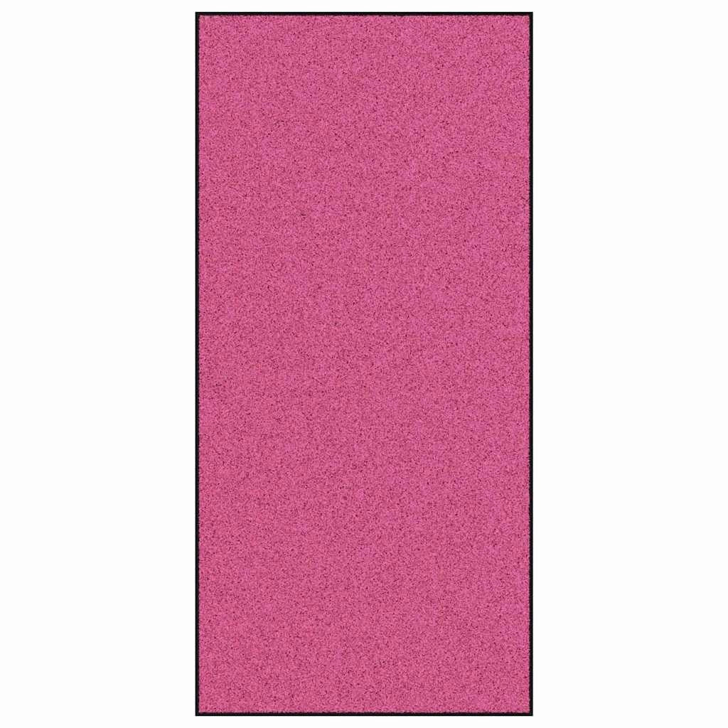 Zerbino d'ingresso moderno rettangolare 120 x 250 cm resistente antiscivolo stile contemporaneo poliammide rosa 02_0057943