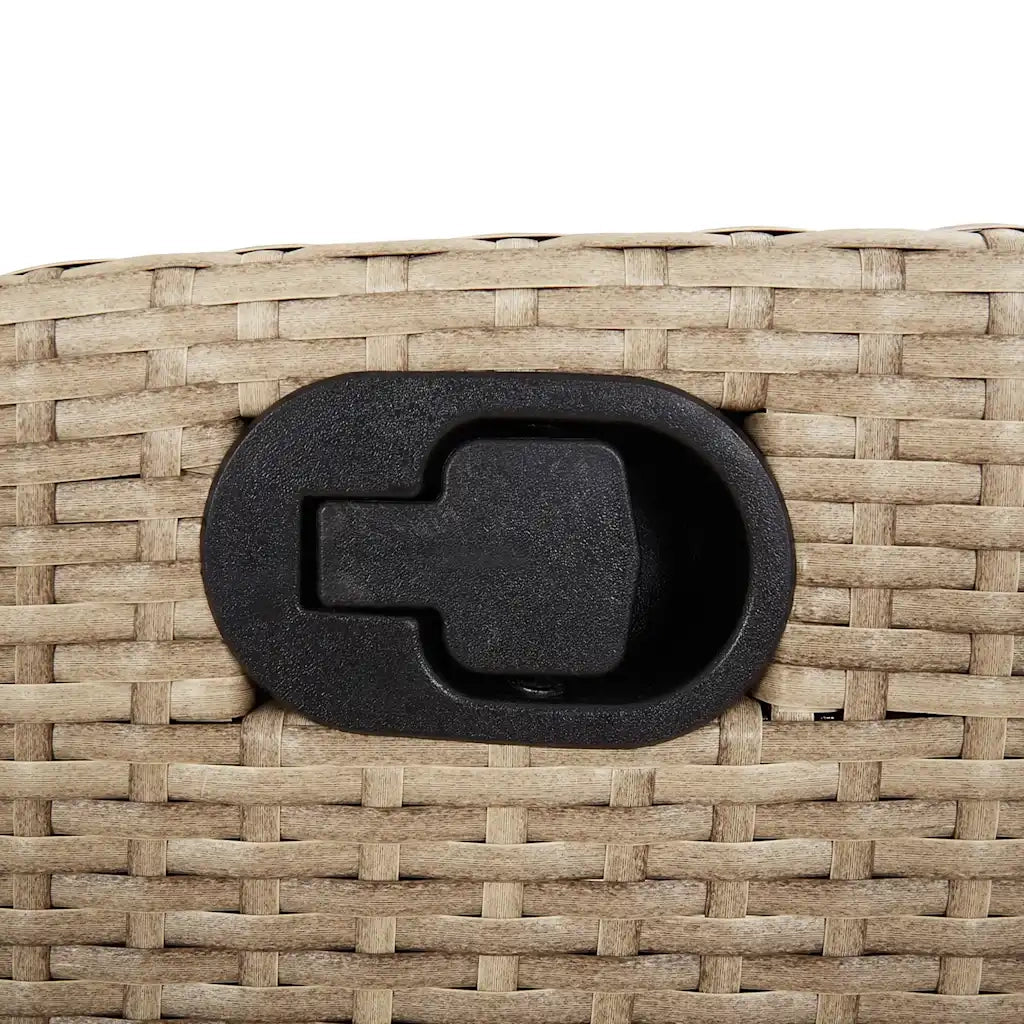 Set Pranzo da Giardino 5 pz con Cuscini Beige Misto Polyrattan 3213018