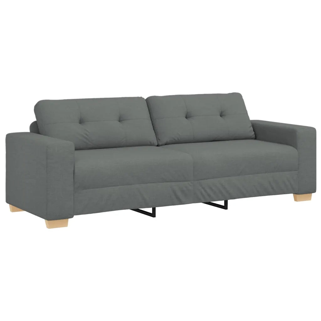 Set divano a 2 pz con Cuscini Tessuto Grigio Scuro 3324711