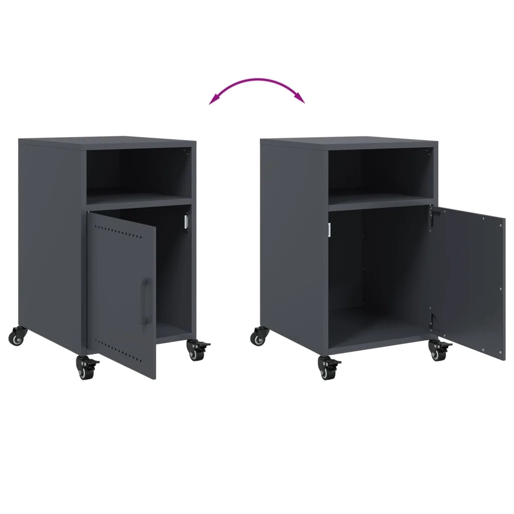 Comodini 2 pz Antracite 36x39x59 cm in Acciaio 846721