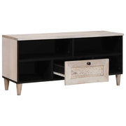Mobile TV | Armadietto TV | Mobile Porta TV con cassetto Bianco Sbiancato 100 x 33 x 46 cm