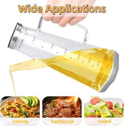 Dispensatore di Olio di Oliva in Vetro, Dispensatore di Olio di Oliva con Grande Capacità, Dispensatore di Olio di Oliva per Cucina, Griglia e Pasta (750ml)