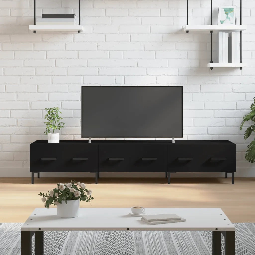 Mobile TV | Armadietto TV | Mobile Porta TV Nero 150x36x30 cm in Legno Multistrato