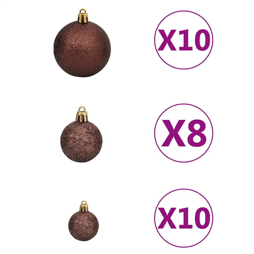 Albero Natale Incernierato con 300 LED e Palline 240 cm 3210140
