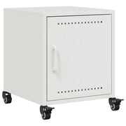 Comodino | Armadio da Notte | Mobiletto da notte Bianco 36x39x43,5 cm in Acciaio