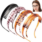Fascia Antislip in Zigzag per Portatori di Occhiali - 4 Pezzi - Nessun Sforzo - Nessun Mal di Testa - Fascia in Plastica con Denti