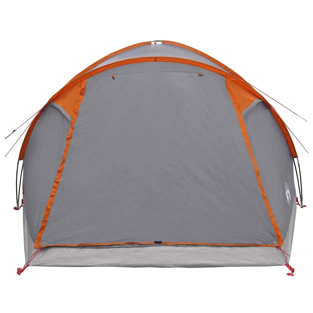Tenda Capanna Grigio e arancione 6 persone Poliestere e Acciaio 42028585