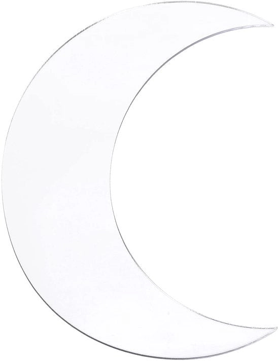Sticker per parete a forma lunare - Adesivo auto-attaccante - Decorazione per parete - Materiale acrilico - Peso leggero - Dimensioni 34x25,5cm