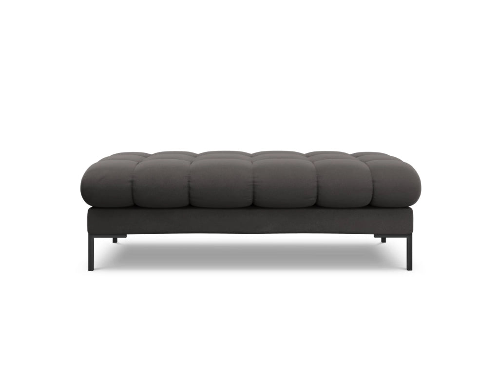 Cosmopolitan Design - Panca "Bali" 2 posti in velluto grigio scuro 