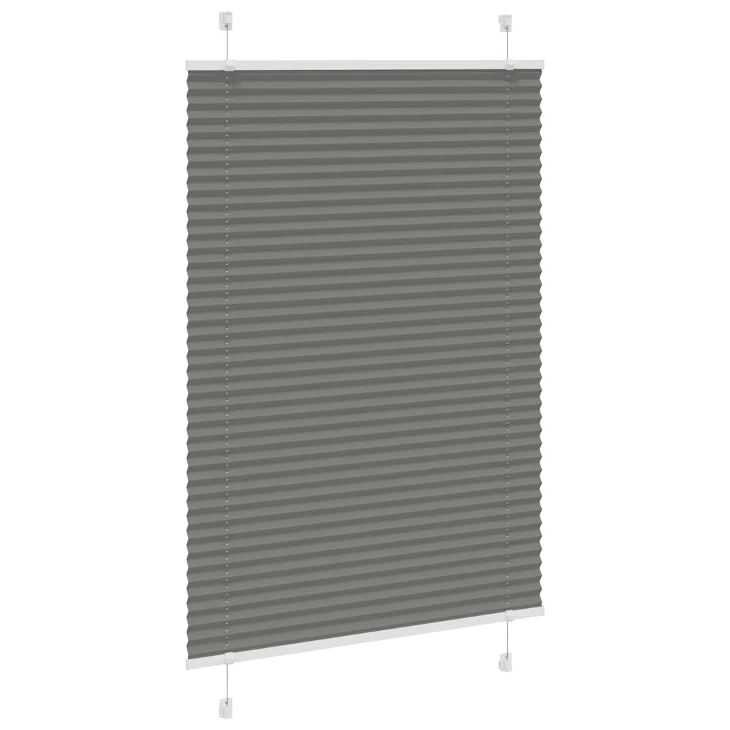 Tenda Plissettata Antracite 85x150 cm Larghezza Tessuto 84,4 cm 4015089