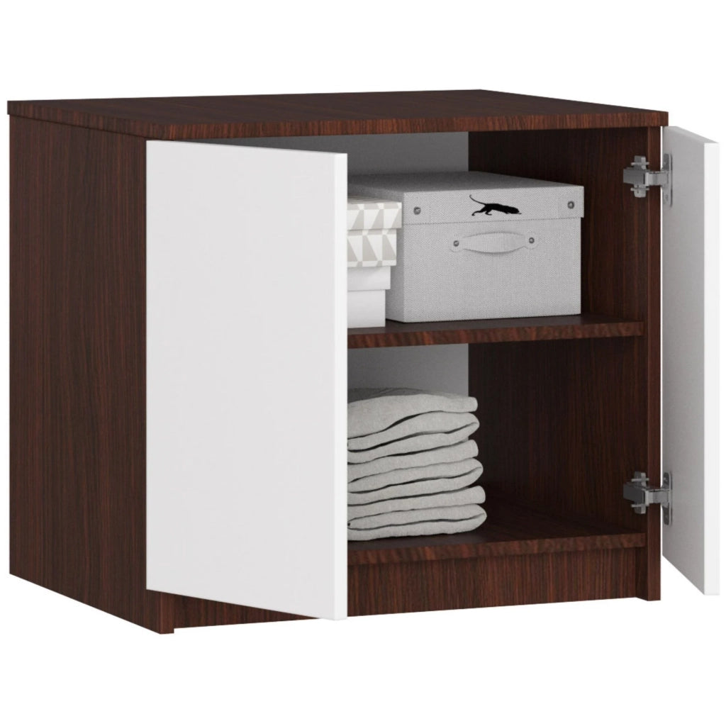 Sopralzo per armadio AKORD S60 Wengé 60 cm 2 ante inserto frontale Bianco 60x51x55 cm