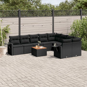 Set Divani da Giardino 10pz con Cuscini in Polyrattan Nerocod mxl 112938