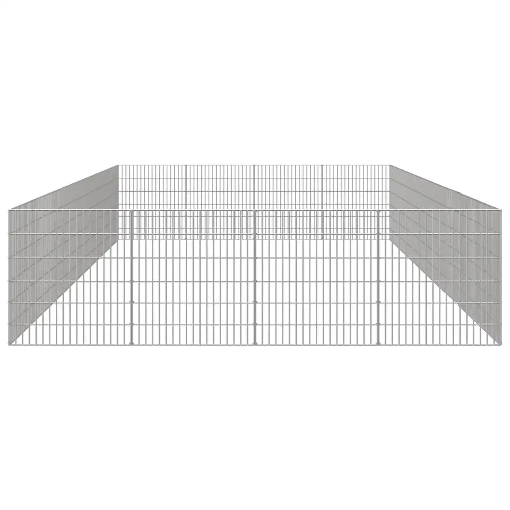 Recinto per Animali Ruspante 24 Pannelli 54x60 cm Ferro Zincato 3321345