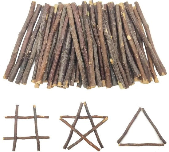 50 pezzi di artigianato in legno di betulla per decorazioni in stile naturale (legno di betulla marrone)