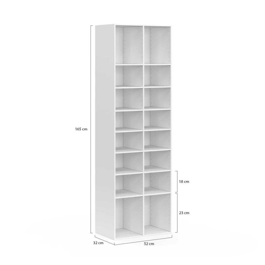IDMarket - Scarpiera bianca a 16 scomparti