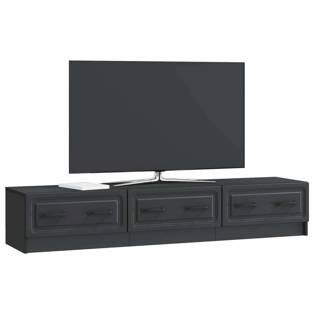 Mobile TV Nero 147 x 34,5 x 27 cm Legno ingegnerizzato 895856