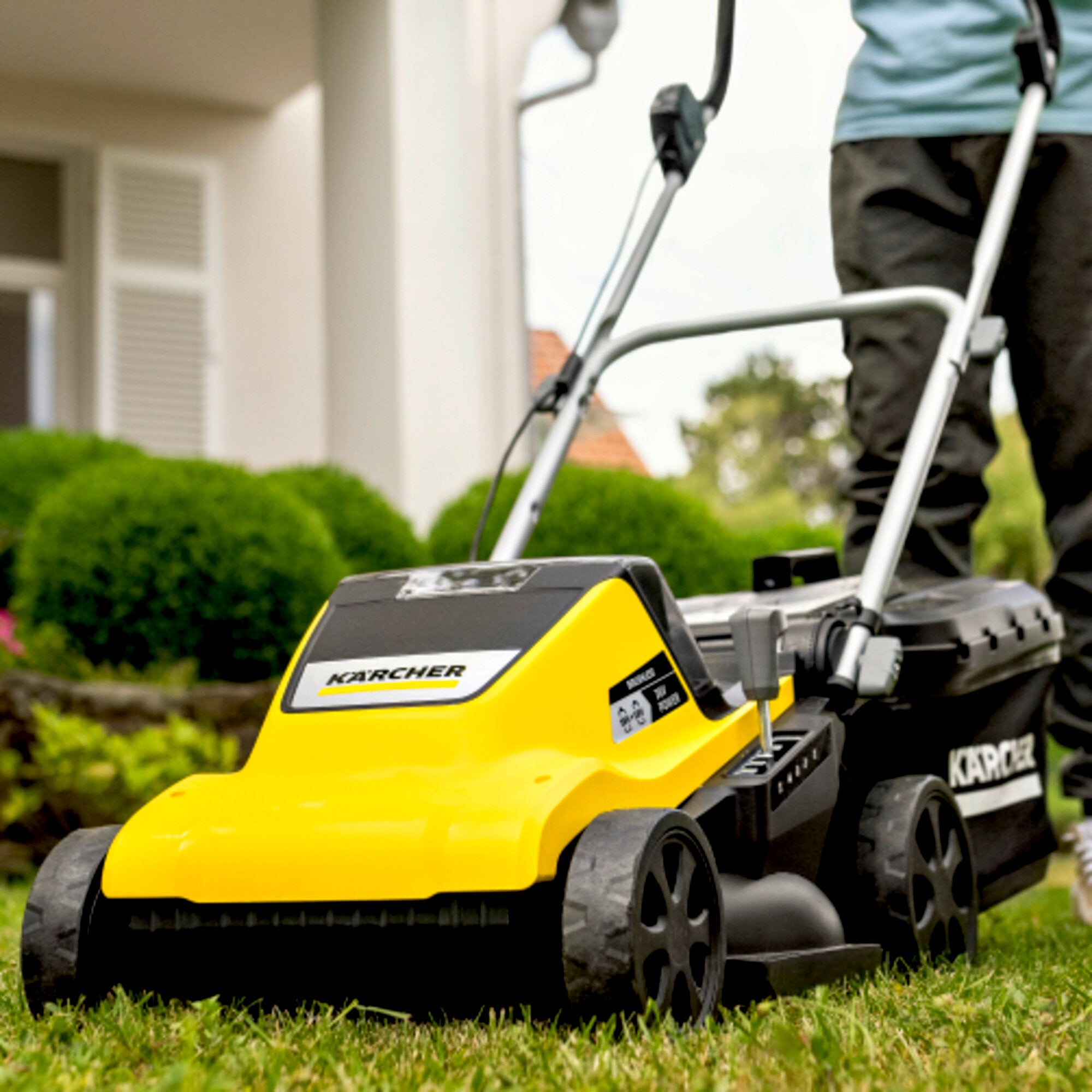 KARCHER Rasaerba a batteria LMO 4-18 Dual - Piattaforma batteria: Piattaforma Battery Power+ 18 V  - Larghezza di taglio: 37 cm - Altezza di taglio: 25  65 mm