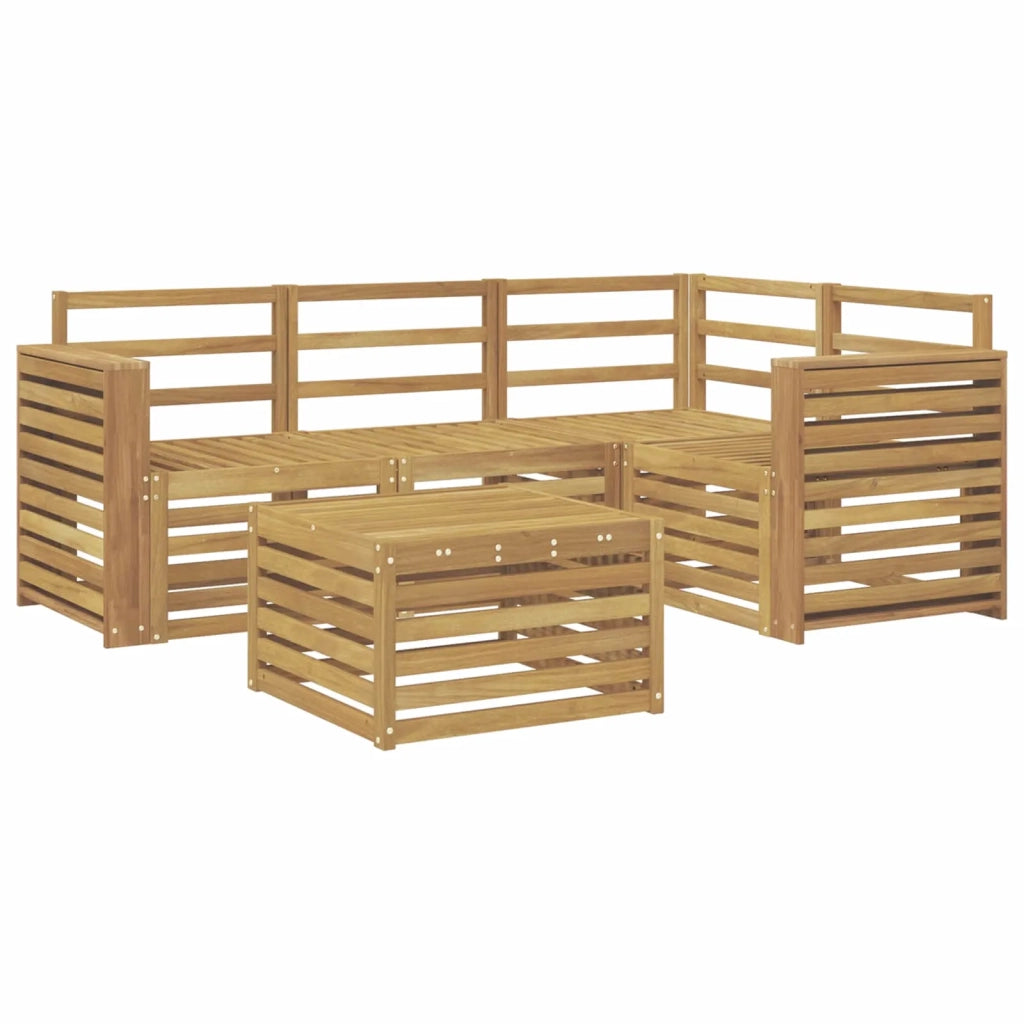 Set di divani da esterno 5 pcs Bianco 59 x 59 x 37 cm 3391799